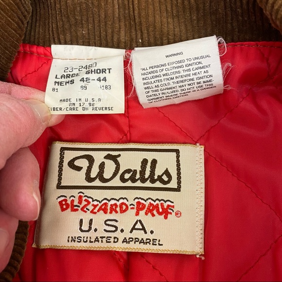 Walls Blizzard Pruf USA  Tan Insulated Apparel coveralls. Sz 42-44 - Picture 4 of 16